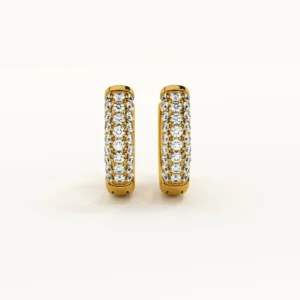 Diamond Huggie Hoop Earrings