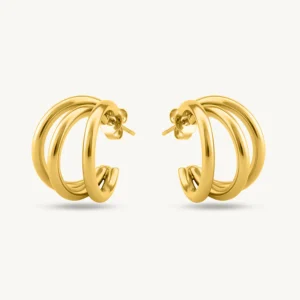 Triple Circle Hoop Earrings